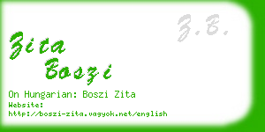 zita boszi business card